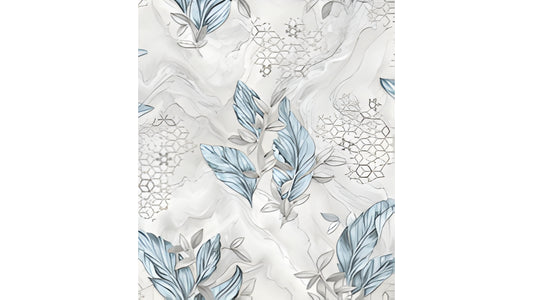 Aqua Leaf Serenity Wallpaper