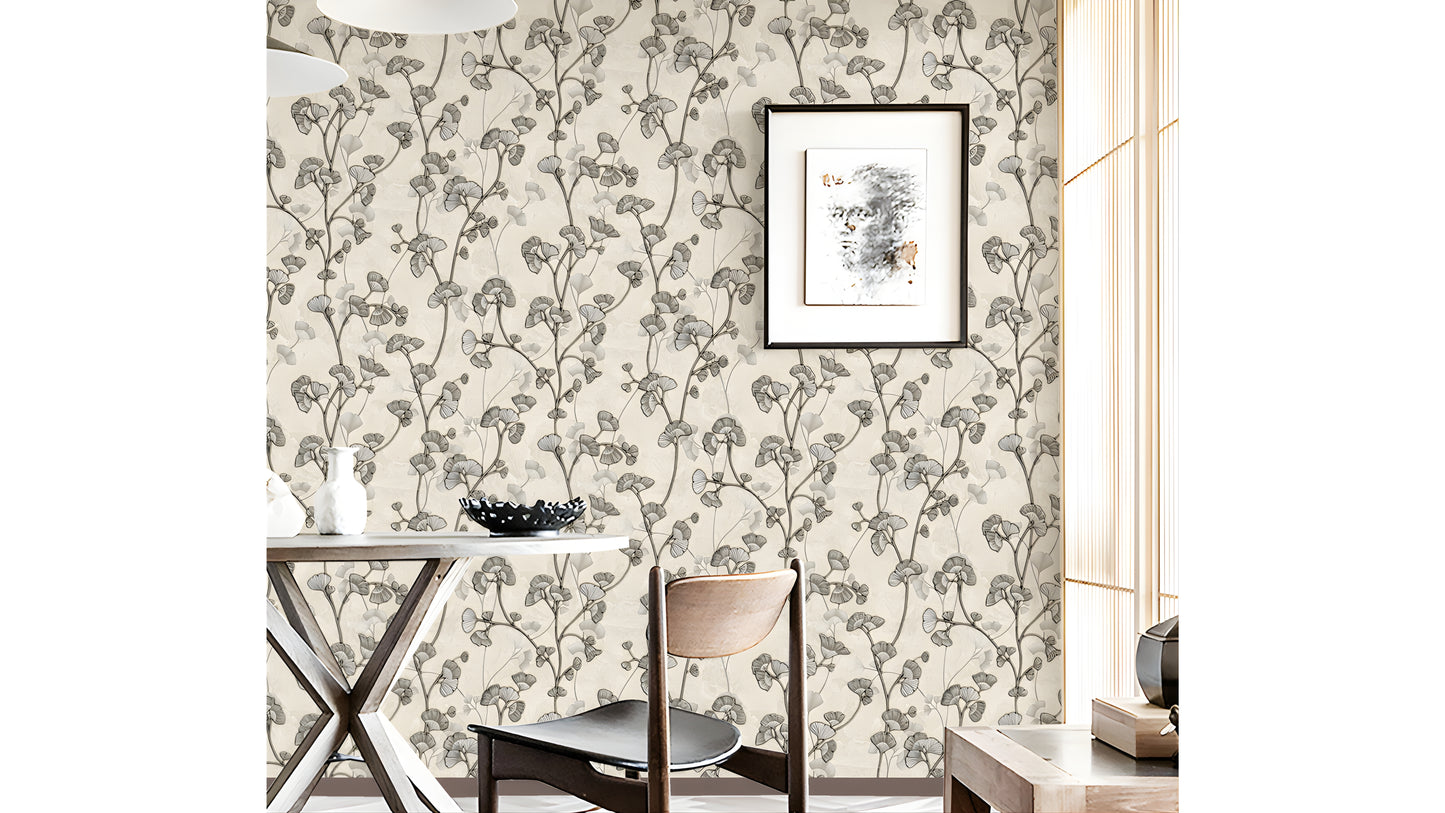 Elegant Floral Harmony Wallpaper