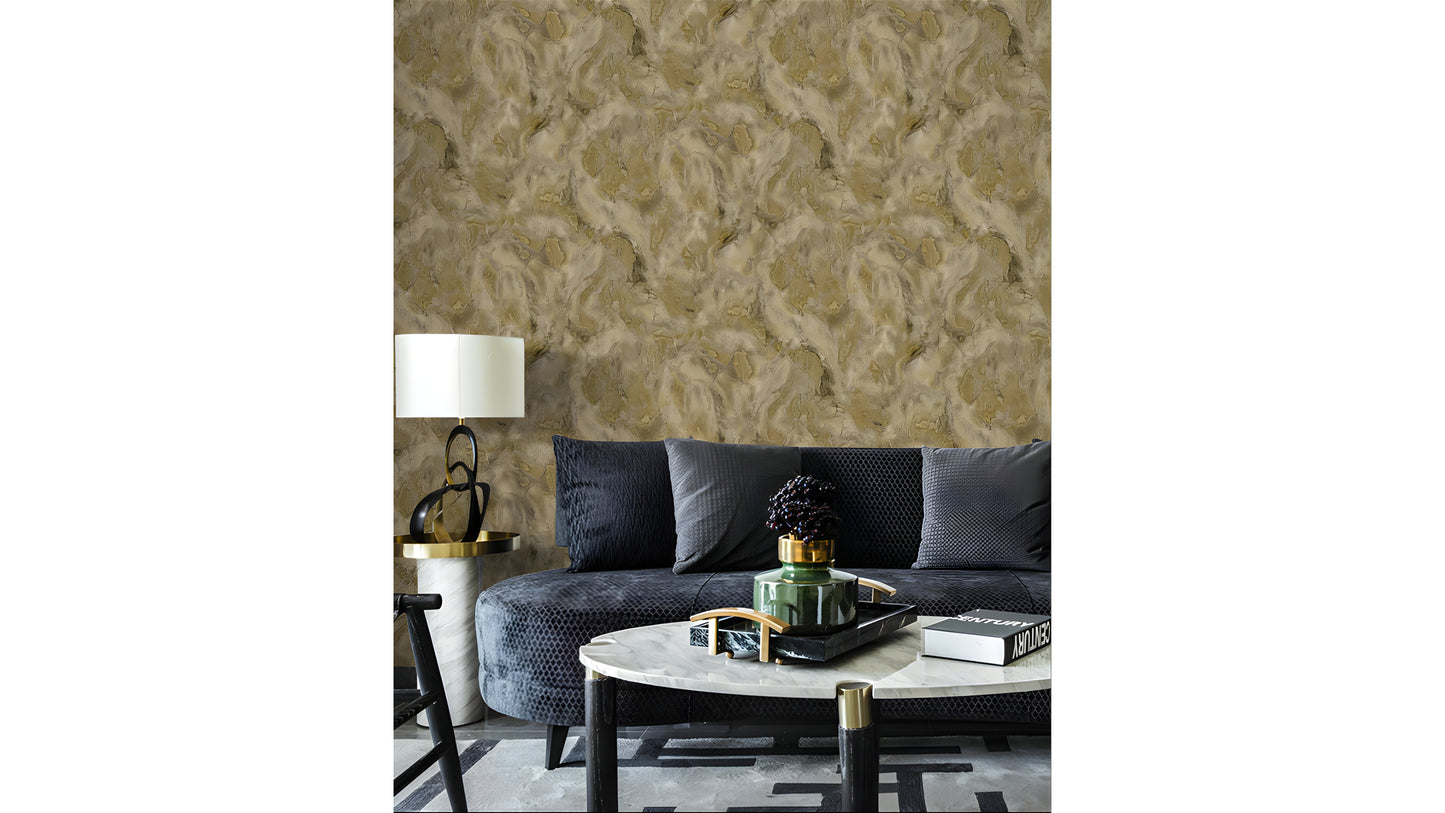 Golden Marble Luxe Wallpaper