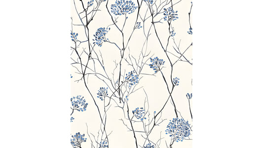 Blue Blossom Vine Wallpaper