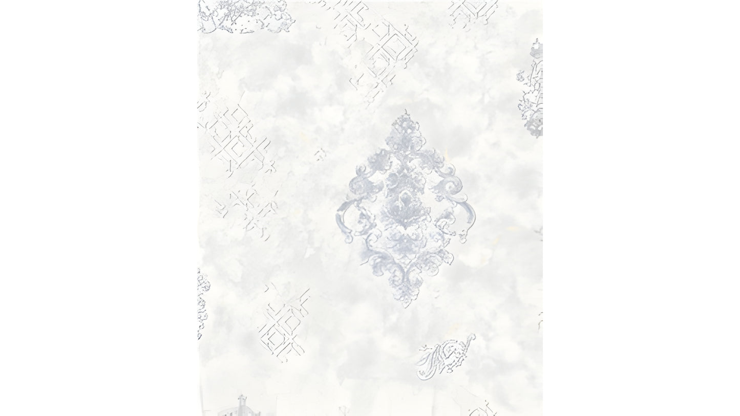 Silver Damask Elegance Wallpaper