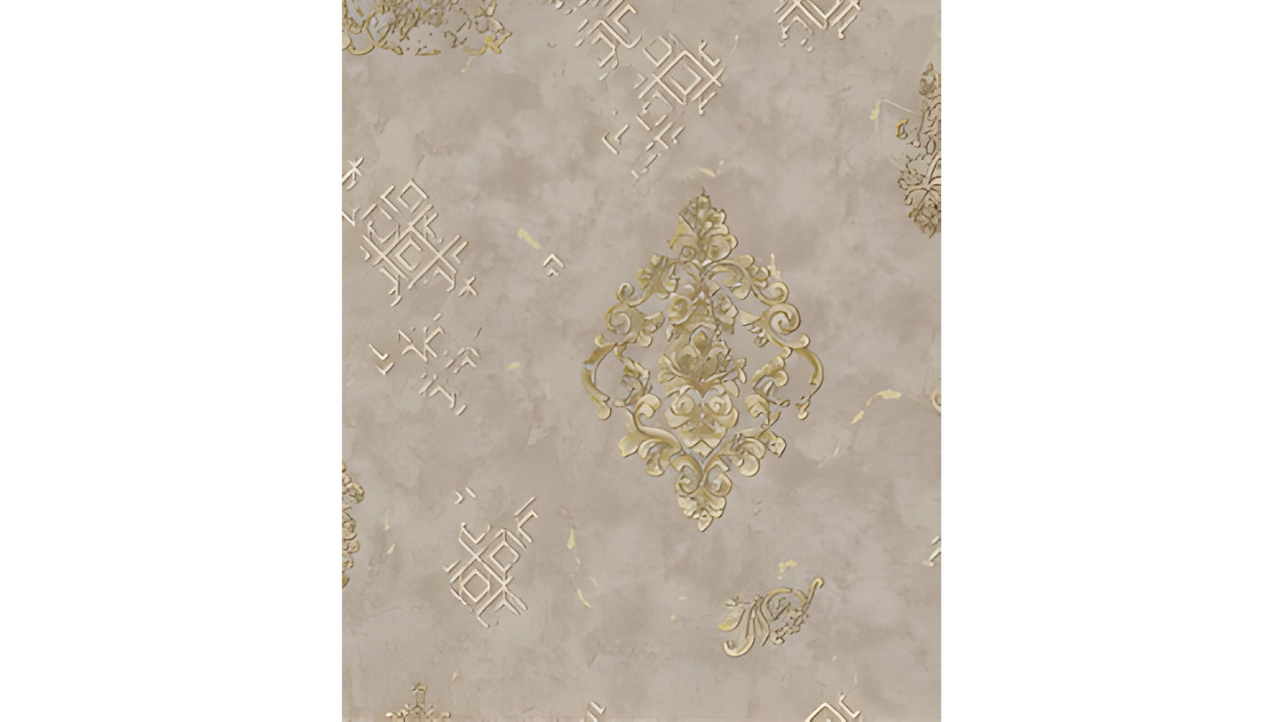Silver Damask Elegance Wallpaper