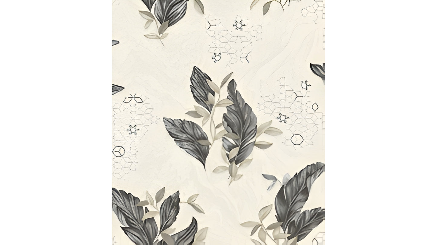 Aqua Leaf Serenity Wallpaper